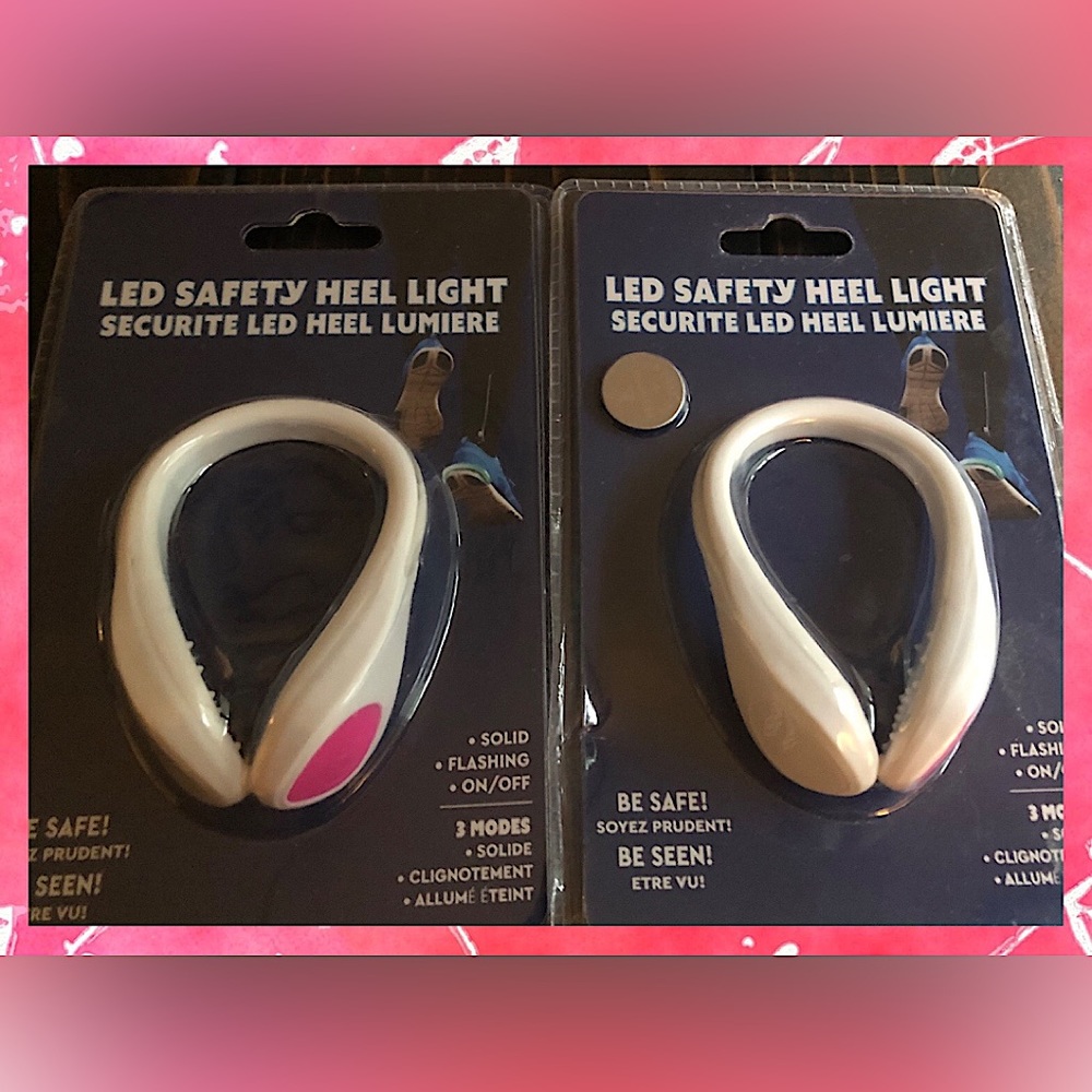 ! LED SAFETY HEEL LIGHT RUNNING JOGGING NIGHT TIME ANKLE Set.